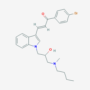 molecular formula C25H29BrN2O2 B379443 1-(4-bromophenyl)-3-(1-{3-[butyl(methyl)amino]-2-hydroxypropyl}-1H-indol-3-yl)-2-propen-1-one 