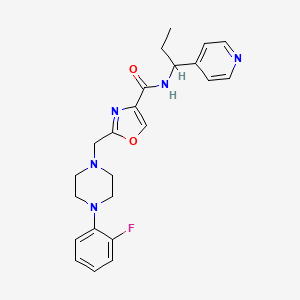 2-[[4-(2-fluorophenyl)piperazin-1-yl]methyl]-N-(1-pyridin-4-ylpropyl)-1,3-oxazole-4-carboxamide