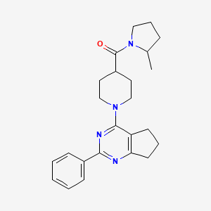 4-{4-[(2-methylpyrrolidin-1-yl)carbonyl]piperidin-1-yl}-2-phenyl-6,7-dihydro-5H-cyclopenta[d]pyrimidine