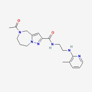 5-acetyl-N-{2-[(3-methylpyridin-2-yl)amino]ethyl}-5,6,7,8-tetrahydro-4H-pyrazolo[1,5-a][1,4]diazepine-2-carboxamide