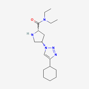 (4S)-4-(4-cyclohexyl-1H-1,2,3-triazol-1-yl)-N,N-diethyl-L-prolinamide hydrochloride