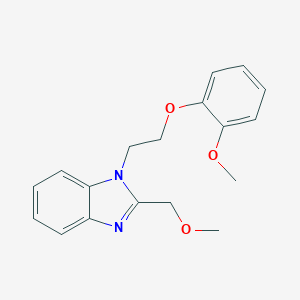 molecular formula C18H20N2O3 B379451 2-(methoxymethyl)-1-[2-(2-methoxyphenoxy)ethyl]-1H-benzimidazole 