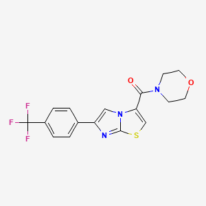 molecular formula C17H14F3N3O2S B3794530 Morpholin-4-yl-[6-[4-(trifluoromethyl)phenyl]imidazo[2,1-b][1,3]thiazol-3-yl]methanone 