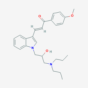 molecular formula C27H34N2O3 B379454 3-{1-[3-(dipropylamino)-2-hydroxypropyl]-1H-indol-3-yl}-1-(4-methoxyphenyl)-2-propen-1-one 