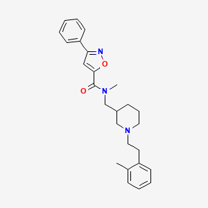 N-methyl-N-({1-[2-(2-methylphenyl)ethyl]-3-piperidinyl}methyl)-3-phenyl-5-isoxazolecarboxamide