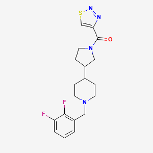 molecular formula C19H22F2N4OS B3794562 1-(2,3-difluorobenzyl)-4-[1-(1,2,3-thiadiazol-4-ylcarbonyl)-3-pyrrolidinyl]piperidine 