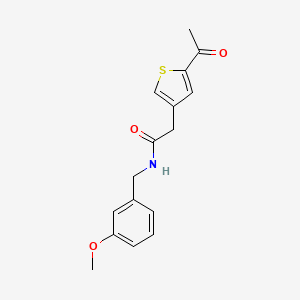 molecular formula C16H17NO3S B3794568 2-(5-acetyl-3-thienyl)-N-(3-methoxybenzyl)acetamide 