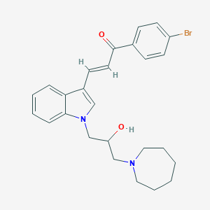 molecular formula C26H29BrN2O2 B379460 3-{1-[3-(1-azepanyl)-2-hydroxypropyl]-1H-indol-3-yl}-1-(4-bromophenyl)-2-propen-1-one 