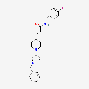 3-[1-(1-benzyl-3-pyrrolidinyl)-4-piperidinyl]-N-(4-fluorobenzyl)propanamide