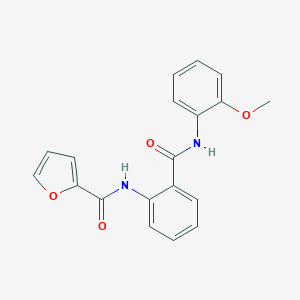 molecular formula C19H16N2O4 B379463 N-{2-[(2-methoxyanilino)carbonyl]phenyl}-2-furamide 