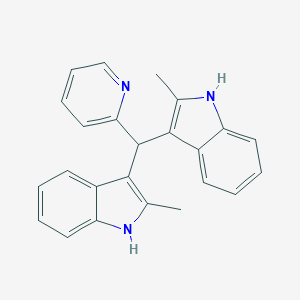 molecular formula C24H21N3 B379464 2-methyl-3-[(2-methyl-1H-indol-3-yl)-(2-pyridinyl)methyl]-1H-indole CAS No. 104097-72-5
