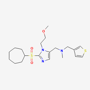 1-[2-(cycloheptylsulfonyl)-1-(2-methoxyethyl)-1H-imidazol-5-yl]-N-methyl-N-(3-thienylmethyl)methanamine