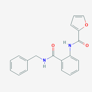 molecular formula C19H16N2O3 B379469 N-{2-[(benzylamino)carbonyl]phenyl}-2-furamide 