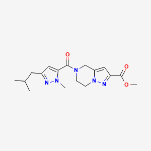 methyl 5-[(3-isobutyl-1-methyl-1H-pyrazol-5-yl)carbonyl]-4,5,6,7-tetrahydropyrazolo[1,5-a]pyrazine-2-carboxylate