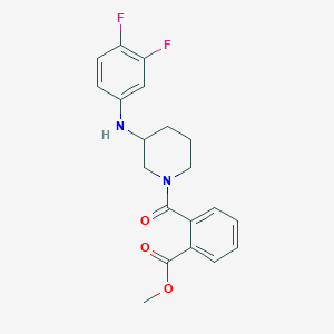 molecular formula C20H20F2N2O3 B3794699 methyl 2-({3-[(3,4-difluorophenyl)amino]-1-piperidinyl}carbonyl)benzoate 