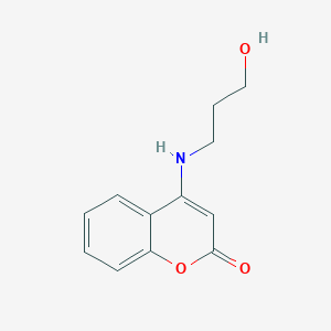 molecular formula C12H13NO3 B379472 4-[(3-hydroxypropyl)amino]-2H-chromen-2-one CAS No. 701231-04-1