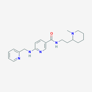 N-[2-(1-methyl-2-piperidinyl)ethyl]-6-[(2-pyridinylmethyl)amino]nicotinamide