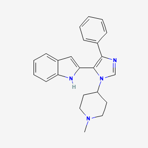 molecular formula C23H24N4 B3794819 2-[1-(1-methylpiperidin-4-yl)-4-phenyl-1H-imidazol-5-yl]-1H-indole 