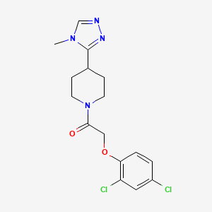 molecular formula C16H18Cl2N4O2 B3794825 1-[(2,4-dichlorophenoxy)acetyl]-4-(4-methyl-4H-1,2,4-triazol-3-yl)piperidine 