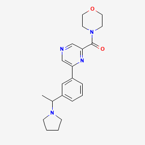 4-({6-[3-(1-pyrrolidin-1-ylethyl)phenyl]pyrazin-2-yl}carbonyl)morpholine