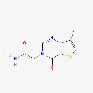 molecular formula C9H9N3O2S B3794833 2-(7-Methyl-4-oxothieno[3,2-d]pyrimidin-3-yl)acetamide 