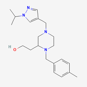 2-[4-[(1-isopropyl-1H-pyrazol-4-yl)methyl]-1-(4-methylbenzyl)-2-piperazinyl]ethanol