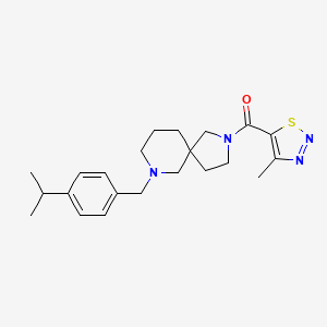 molecular formula C22H30N4OS B3794893 7-(4-isopropylbenzyl)-2-[(4-methyl-1,2,3-thiadiazol-5-yl)carbonyl]-2,7-diazaspiro[4.5]decane 