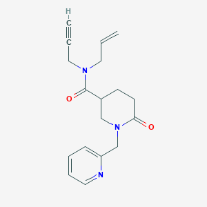 molecular formula C18H21N3O2 B3794896 N-allyl-6-oxo-N-2-propyn-1-yl-1-(2-pyridinylmethyl)-3-piperidinecarboxamide 