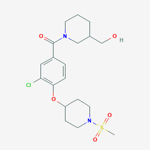 [1-(3-chloro-4-{[1-(methylsulfonyl)-4-piperidinyl]oxy}benzoyl)-3-piperidinyl]methanol