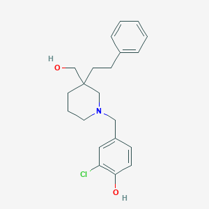 2-chloro-4-{[3-(hydroxymethyl)-3-(2-phenylethyl)-1-piperidinyl]methyl}phenol