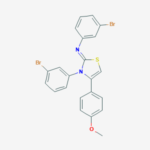 N-(3-bromophenyl)-N-(3-(3-bromophenyl)-4-(4-methoxyphenyl)-1,3-thiazol-2(3H)-ylidene)amine