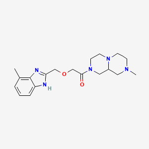 2-methyl-8-{[(4-methyl-1H-benzimidazol-2-yl)methoxy]acetyl}octahydro-2H-pyrazino[1,2-a]pyrazine