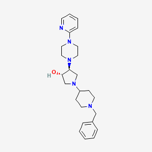 (3S,4S)-1-(1-benzylpiperidin-4-yl)-4-(4-pyridin-2-ylpiperazin-1-yl)pyrrolidin-3-ol