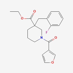 ethyl 3-(2-fluorobenzyl)-1-(3-furoyl)-3-piperidinecarboxylate