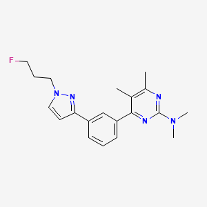 4-{3-[1-(3-fluoropropyl)-1H-pyrazol-3-yl]phenyl}-N,N,5,6-tetramethyl-2-pyrimidinamine