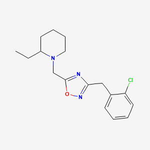 1-{[3-(2-chlorobenzyl)-1,2,4-oxadiazol-5-yl]methyl}-2-ethylpiperidine