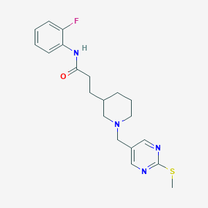 N-(2-fluorophenyl)-3-(1-{[2-(methylthio)-5-pyrimidinyl]methyl}-3-piperidinyl)propanamide