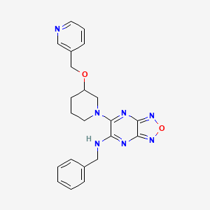 molecular formula C22H23N7O2 B3795009 N-benzyl-6-[3-(3-pyridinylmethoxy)-1-piperidinyl][1,2,5]oxadiazolo[3,4-b]pyrazin-5-amine 