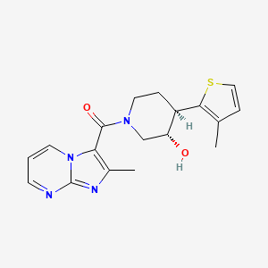 [(3S,4R)-3-hydroxy-4-(3-methylthiophen-2-yl)piperidin-1-yl]-(2-methylimidazo[1,2-a]pyrimidin-3-yl)methanone