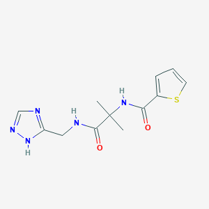 N-{1,1-dimethyl-2-oxo-2-[(1H-1,2,4-triazol-5-ylmethyl)amino]ethyl}-2-thiophenecarboxamide