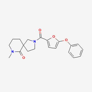 molecular formula C20H22N2O4 B3795019 7-methyl-2-(5-phenoxy-2-furoyl)-2,7-diazaspiro[4.5]decan-6-one 