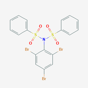 molecular formula C18H12Br3NO4S2 B379505 N-(phenylsulfonyl)-N-(2,4,6-tribromophenyl)benzenesulfonamide 