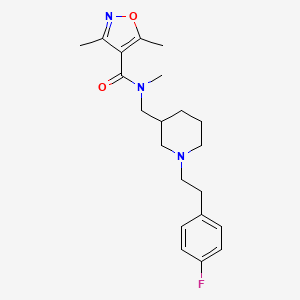 N-({1-[2-(4-fluorophenyl)ethyl]-3-piperidinyl}methyl)-N,3,5-trimethyl-4-isoxazolecarboxamide