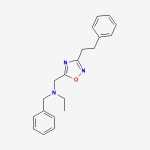 N-benzyl-N-{[3-(2-phenylethyl)-1,2,4-oxadiazol-5-yl]methyl}ethanamine