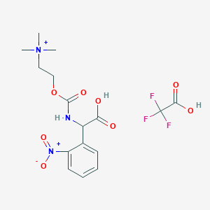 molecular formula C16H21F3N3O8+ B037951 N-(alpha-Carboxy-2-nitrobenzyl)carbamoylcholine CAS No. 117121-25-2