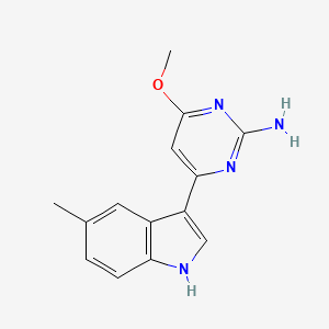 molecular formula C14H14N4O B3795116 4-methoxy-6-(5-methyl-1H-indol-3-yl)pyrimidin-2-amine 