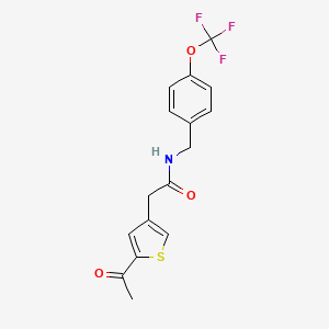 2-(5-acetyl-3-thienyl)-N-[4-(trifluoromethoxy)benzyl]acetamide