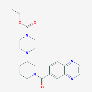 Ethyl 4-[1-(quinoxaline-6-carbonyl)piperidin-3-yl]piperazine-1-carboxylate