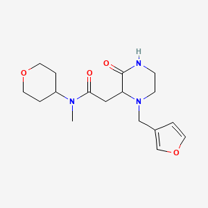 2-[1-(3-furylmethyl)-3-oxo-2-piperazinyl]-N-methyl-N-(tetrahydro-2H-pyran-4-yl)acetamide