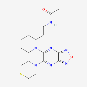 N-(2-{1-[6-(4-thiomorpholinyl)[1,2,5]oxadiazolo[3,4-b]pyrazin-5-yl]-2-piperidinyl}ethyl)acetamide